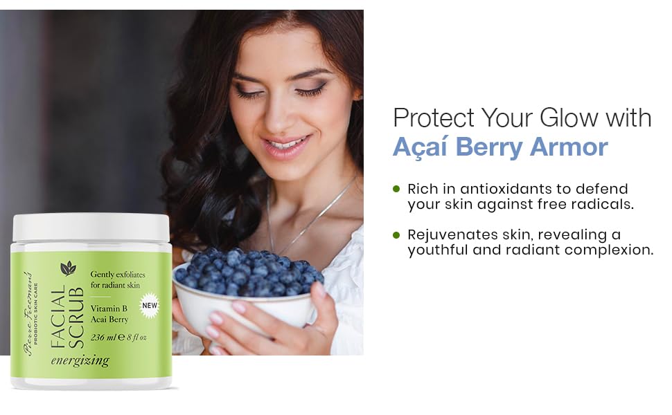 Pierre Freeman's Energizing Facial Scrub with Vitamin B and Açaí Berry (8 oz.) - Image 5