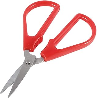 Aexit Household Paper Hand Operated Tools Crafting Cutter Plastic Grip Scissors Cutting Tool Red Model:79as530qo100