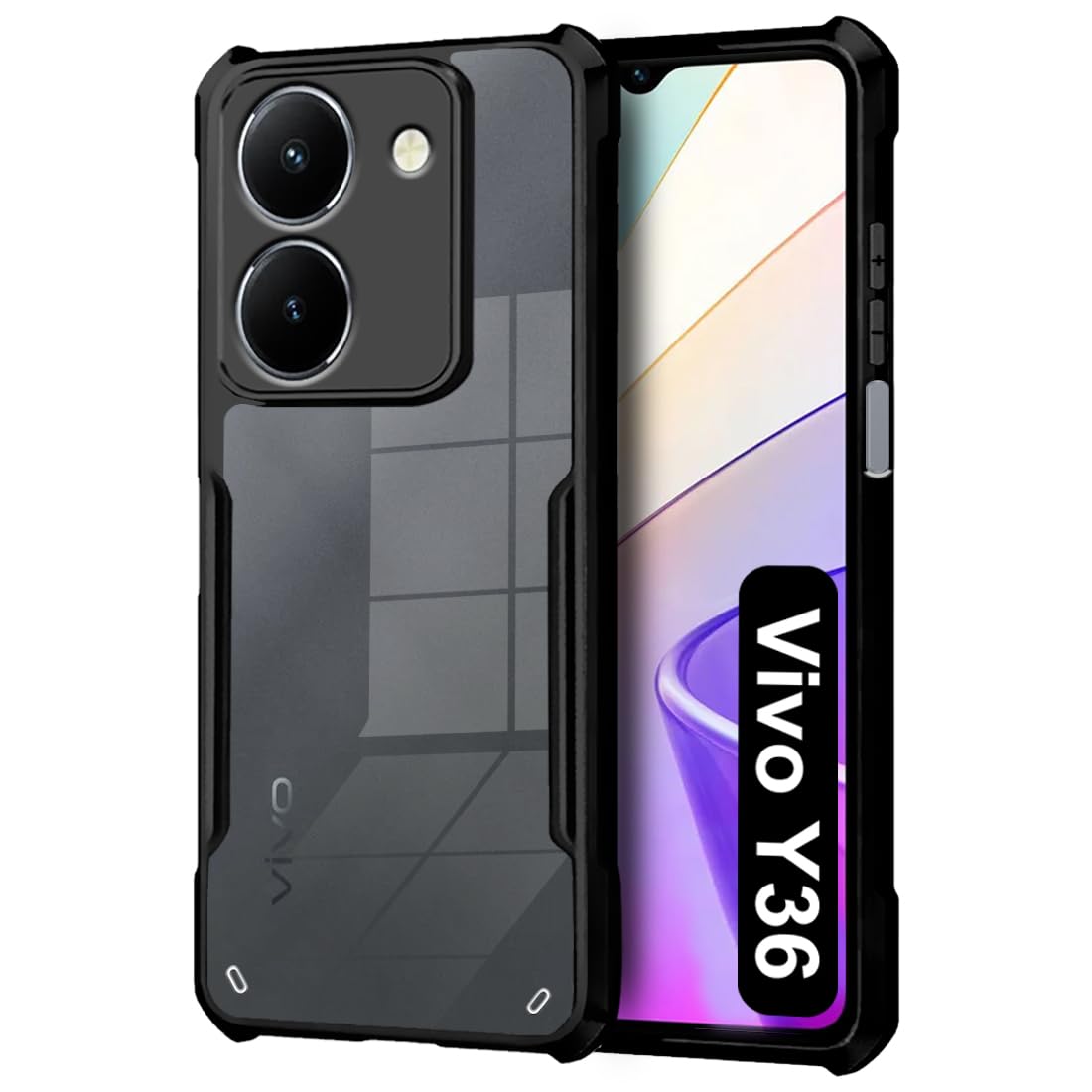Fashionury Shockproof Back Case Cover for Vivo Y36 | Ultra Clear Soft Silicone | Raised Bumps for Camera & Screen Protection Back Cover Case for Vivo Y36 (B0CF27K7KT) Amazon Price History, Amazon Price Tracker