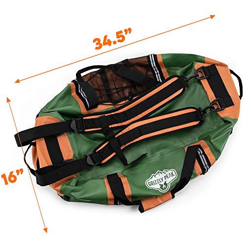 Grizzly Peak Dri-Tech Waterproof Dry Duffle Bag, Ip 65 Lightweight Roll-Top Dry Bag With Backpacking Shoulder Straps & Pockets, Protect Personal Belongings For Camping, Outdoor Activities, & Gym Usage #TOP6