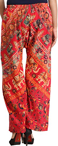 Image of Exotic India Casual Trousers from Pilkhuwa with Printed