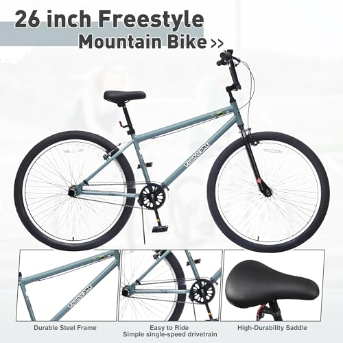 Freestyle Teen Bike Double Disc Brakes 26 inch BMX Bike