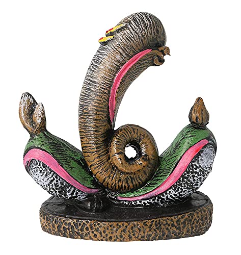 Statue Ganesha en polyrésine Deco Alankaram moderne de 19x15,5 cm pour décoration