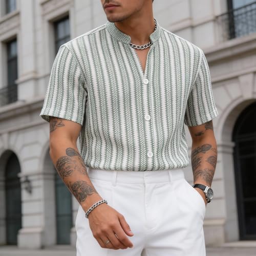 Image of Lymio Men Shirt || Striped Shirt for Man || Half Sleeve || Stylish Look (Packs Also Available) (Crazy-Half)