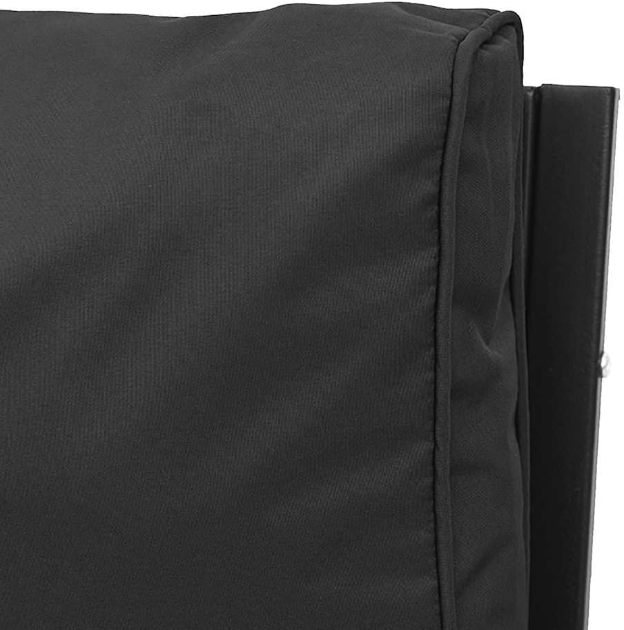 Garden Chair Black and Grey Patio Couch Terrace Seating for Balcony Poolside