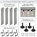 EXCELLO GLOBAL PRODUCTS Premium String Light Pole 4 Pack with 100' of LED Edison Bulb String Lights (Deck Mount)