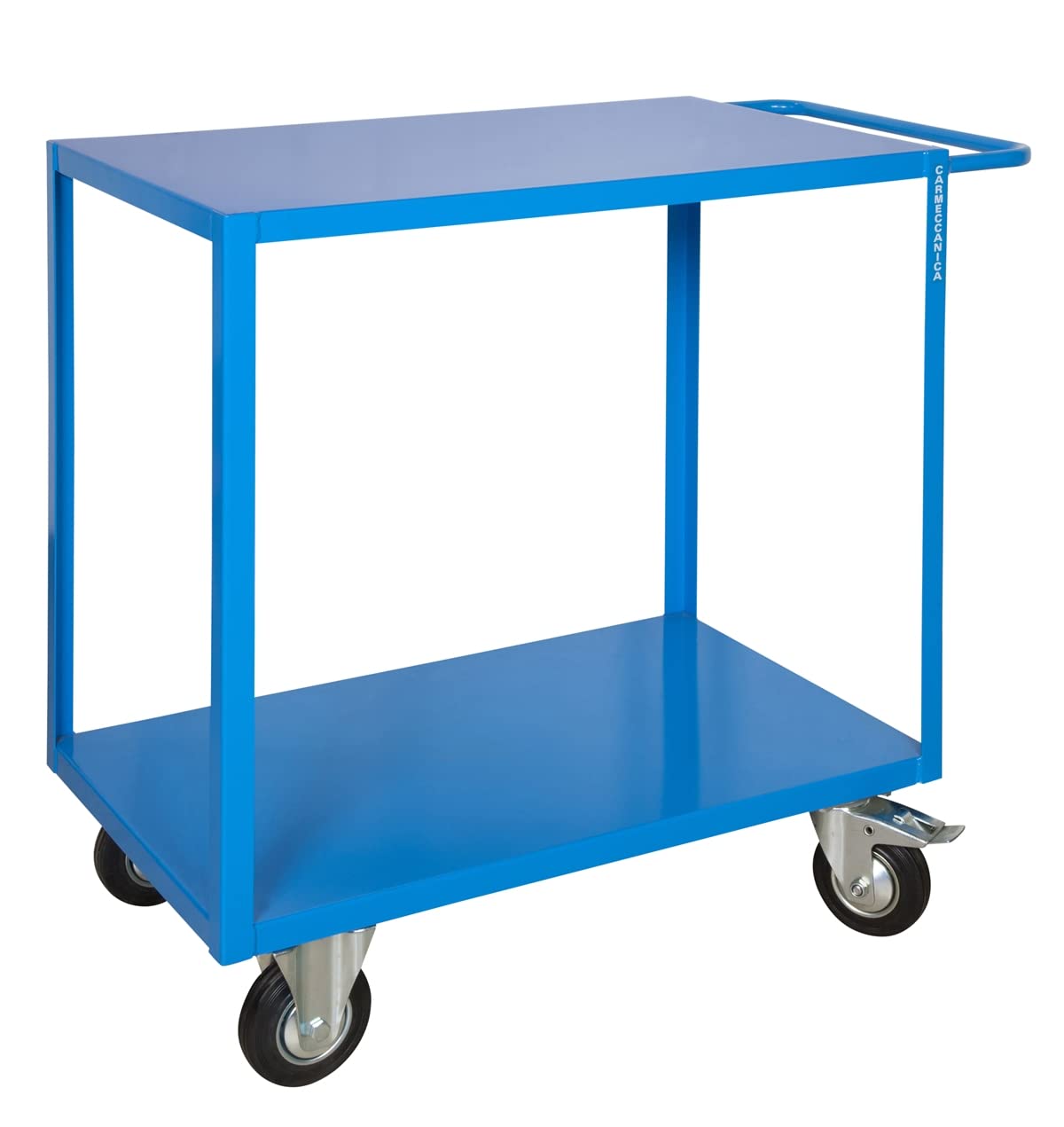 Carrello per officina a 2 piani lisci con freno di stazionamento