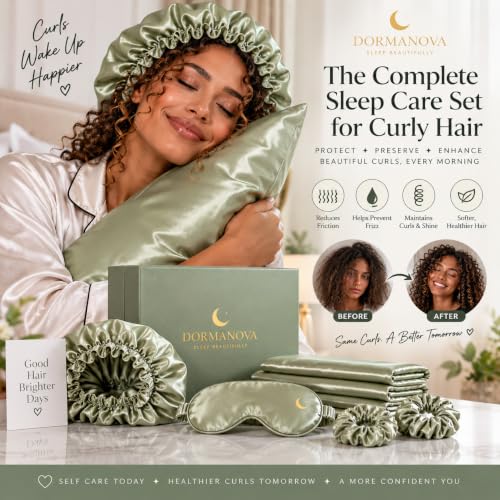 Luxury Satin Sleep Set – Satin Pillowcase, Sleep Mask, Bonnet, Scrunchies & Gift Box for Hair & Skin Care - Image 2