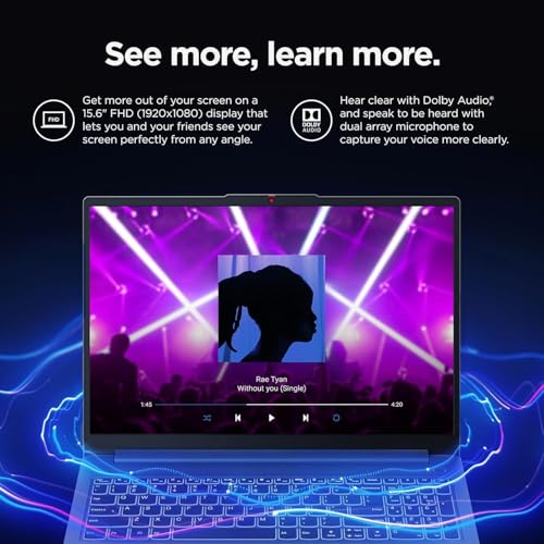 Image of Lenovo Ideapad 5 15.6 inch FHD Touchscreen Laptop | Intel Core i5 Processor | Windows 11 | 8GB RAM | 1TB PCIe SSD | Full-Size Backlit Keyboard | Fingerprint Reader & Privacy Shutter | Dolby Audio