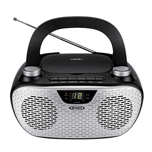 Jensen CD485BK Boombox CD AM/FM Stereo Radio (Black)