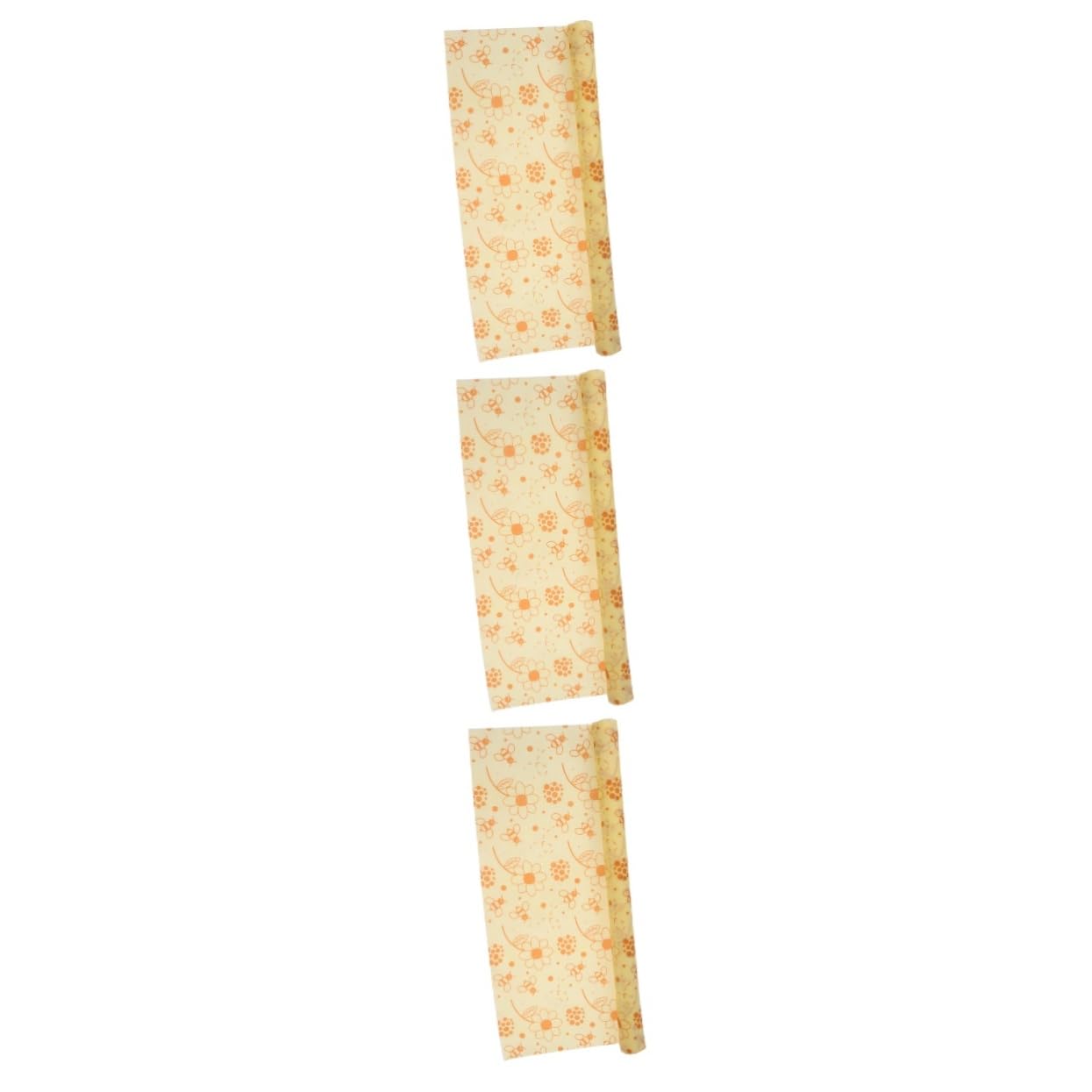 minkissy 3rollen Beeswax Food Wraps Aus Bio-Baumwolle Wiederverwendbare Frischhaltefolie Für Lebensmittel Für Küche Und Gastronomie