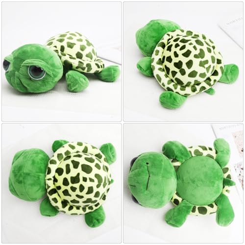 VOSSOT Kuscheltier Schildkröte, 28 cm Süßes Meeresschildkröte Plushie Weiches Umweltfreundliches zum Kuscheln & Spielen, Meeresschildkröte Stofftier für Kuschelecke Zimmer Schlafzimmer Deko