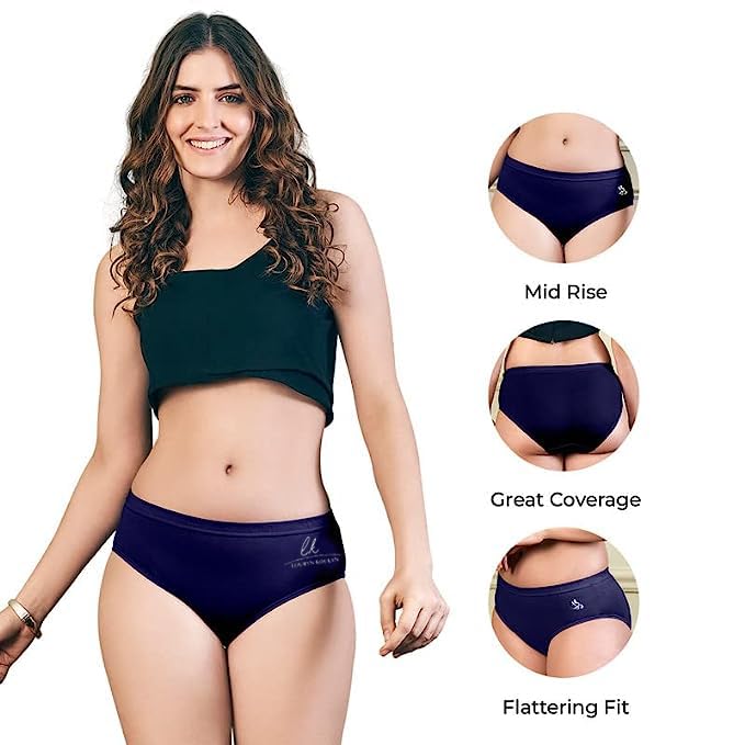 Image of Mid Rise Hipster Panties Pack of 3 | Panties for Women Combo Pack - PED1001
