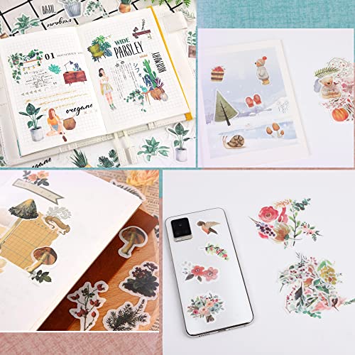 Molshine WT-338-339-8 320Pcs Decoration Washi Stickers-Forest Animal Plant Flowers Series Decals thumb #4