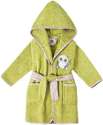 Accappatoio Bambini Verde Pistacchio 100% Cotone OEKO-TEX - Taglia 10-12 Anni - Foto 5