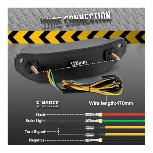 Feu arrière LED pour moto CBR 600RR optique 12V avec clignotant intégré - 4