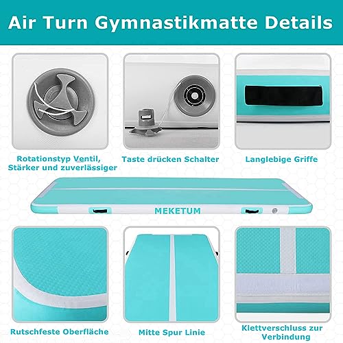 Air Turn Track Matte (Türkis, 3m x 1m x 20cm) - 3