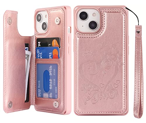 Protection antichoc iPhone 14 étui RFID avec béquille magnétique et porte-cartes