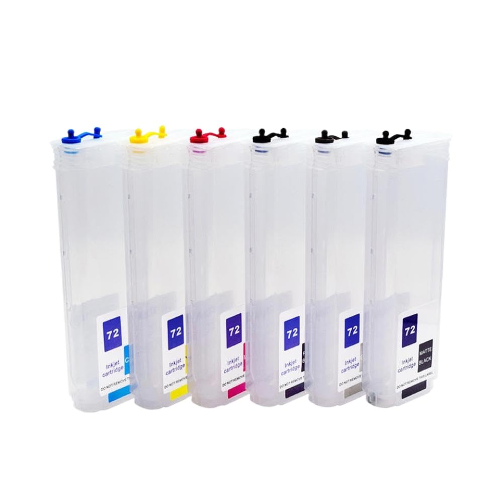 280 ml 6 szt. kompatybilny z 70 wkładami atramentowymi do wielokrotnego napełniania z chipem automatycznego resetowania ARC dla Designjet Z5400 Z 5400 70 ploter uniwersalny zamiennik na
