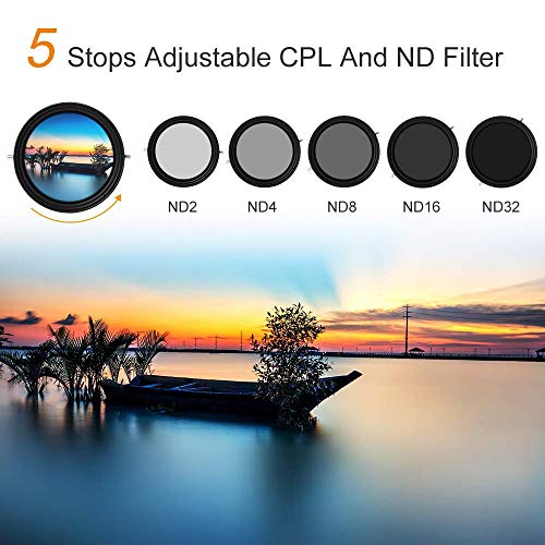 82Mm Variable Fader Nd2-Nd32 Nd Filter And Cpl Circular Polarizing Filter For Canon Rf 15-35Mm F/2.8L Is Usm Lens & Canon Rf 24-70Mm F/2.8L Is Usm Lens (Now Includes 95Mm Lens Cap) #TOP5