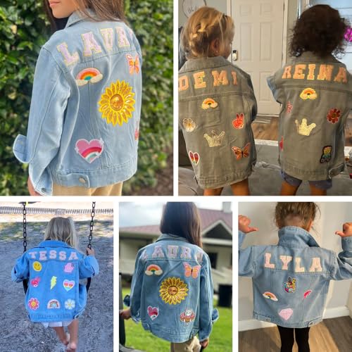 Personalized Kids Denim Jacket with Name, Custom Toddler Denim Jacket, Back to School Outfits for Boys, Toddler Clothing, 1-8 Year Old Girl Boy Easter Birthday Christmas Gift3