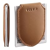 VULKIT Luxury Money Clip Genuine Leather Magnetic Closure Streamline Design Money Clip Wallet, Holds Up to 20 Bills