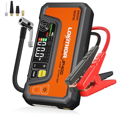 Image of LOKITHOR JP400 Jump Starter with Air Compressor for 8.5L Gas /6.5L Diesel