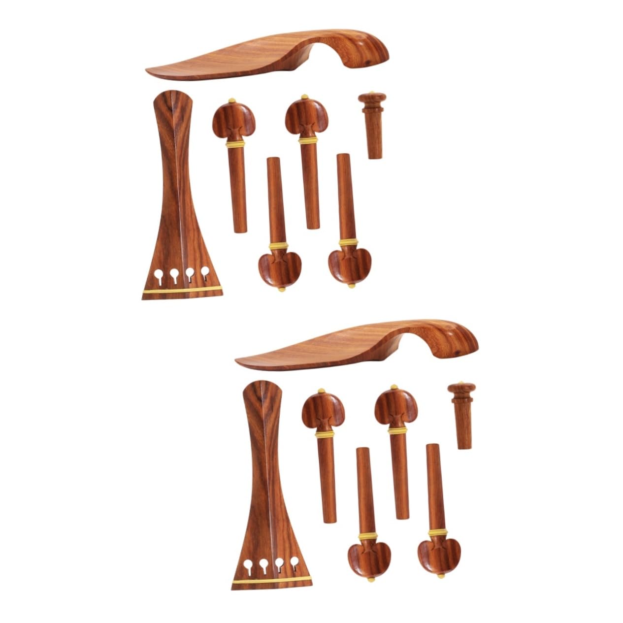 ibasenice 2ensembles Kit Rechange De Jujubier Pour Violon Mentonnière Tendeur Chevilles Et Embout De Queue Accessoires Pour De Violon