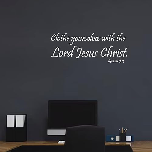 Miniatura 38 de Calcomanía para decoración de pared, diseño cristiano religioso con texto en inglés "Do Not Be Overcome by Evil, But Overcome Evil with Good",