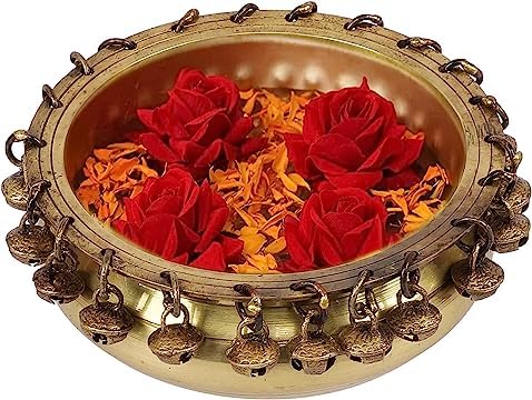 Jalpatra en laiton avec clochettes, le cadeau Diwali idéal pour la maison