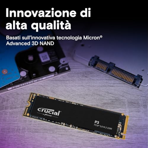 P3 4TB PCIe 3.0 3D NAND NVMe M.2 SSD, Fino a 3500MB/s - CT4000P3SSD801 Edizione Acronis - Hdd - Immagine 3