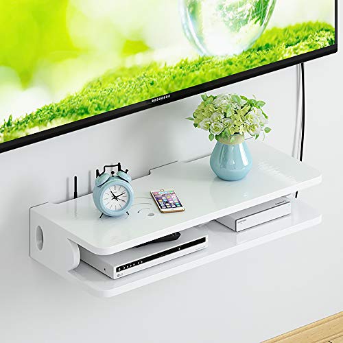 Wandhalterung Regal Medienkonsole Unterhaltungsregal Halterungsständer für AV-Receiver/Xbox/Kabelboxen/Spielesysteme, schwimmender