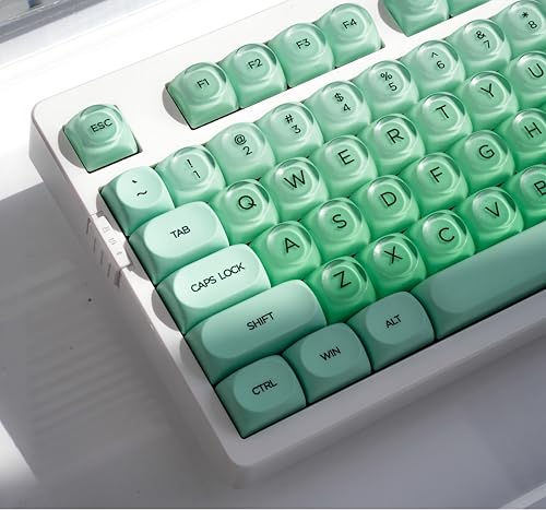 Image of ZORNHER ZH980 Foundation Mechanical Keyboard,95% Green Creamy Keyboard with Number Pad,Girly Gaming Keyboard Full Size,Cute Jelly MOA Round Translucent Clear Keycaps,Creamy Sounding Linear Switches