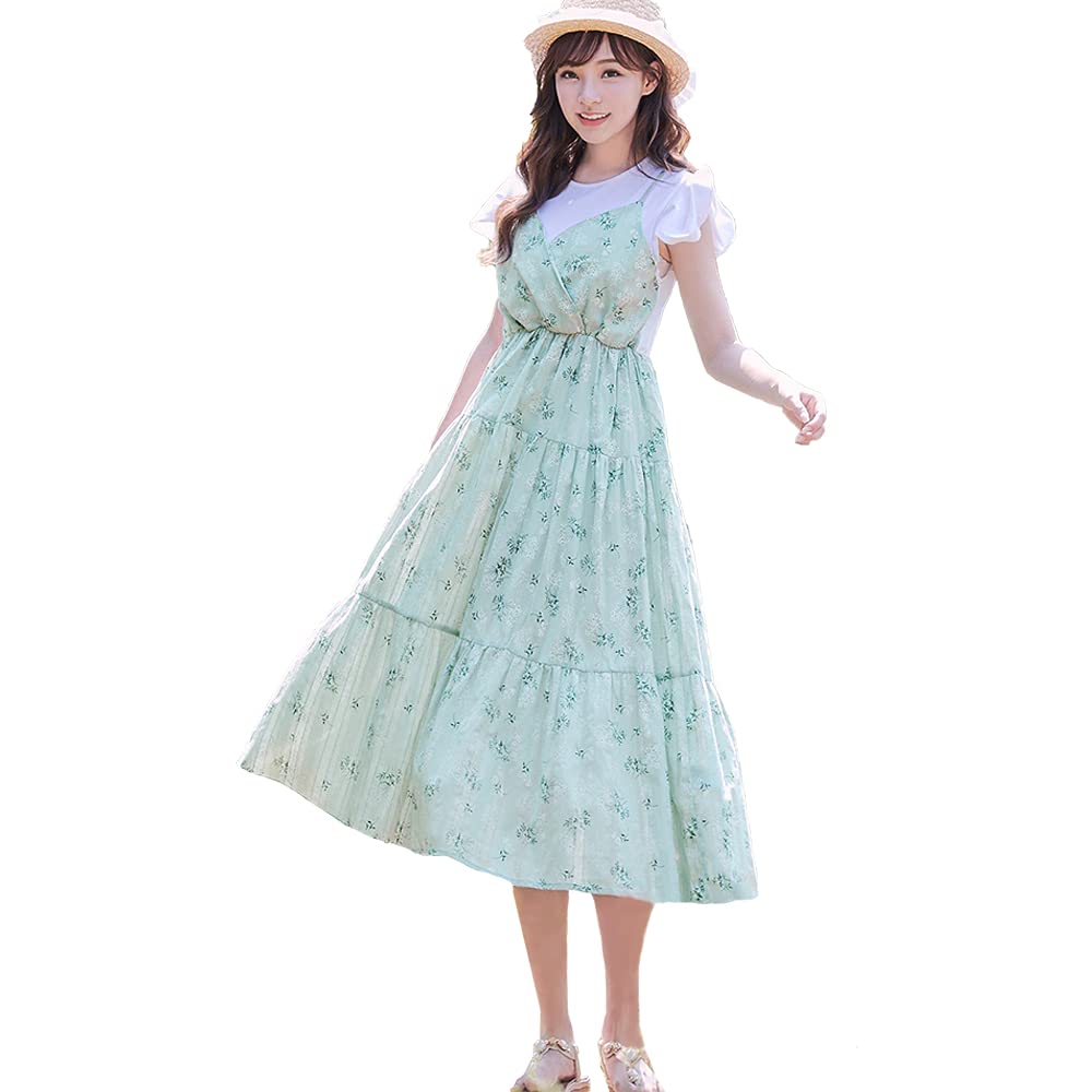 Amazon.co.jp: [Ruby'sCollection] 重ね着風キャミワンピ