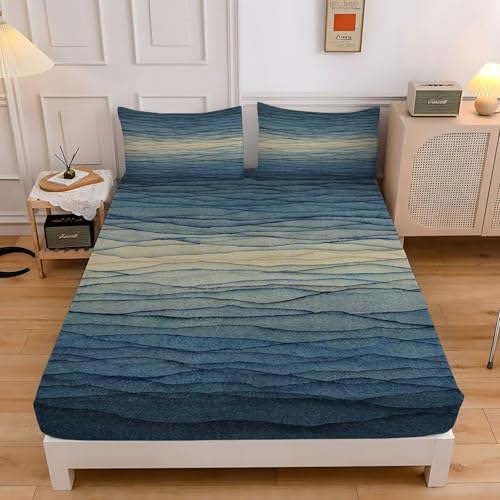 �{�b�N�X�V�[�c �Z�~�_�u�� �g�͗l�O���f�[�V�����u���[ �x�b�h�J�o�[ �Z�~�_�u��120×200cm �}�b�g���X�J�o�[ �_�u���_�炩�� �}�C�N���t�@�C�o�[ �F�����Ȃ� �ʋC�� �\�t�g ��̂Ȃ����E���ȒP �V�[�c �x�b�h�V�[�c ���J�o�[ 43 63 sd696