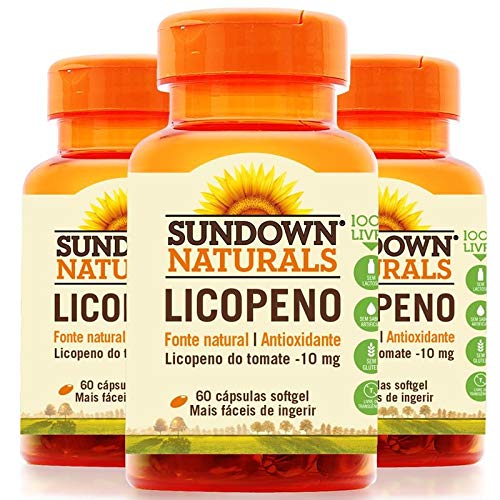 Kit 3 Licopeno 10mg Lycopene Sundown 60 cápsulas