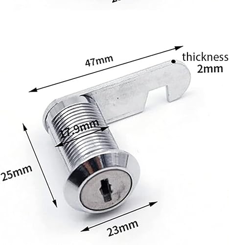Miniatura 4 de Cerradura de leva para gabinete, cerraduras de leva iguales con llave de 1 pulgada (0.984 in), caja de herramientas para cajón, caja de