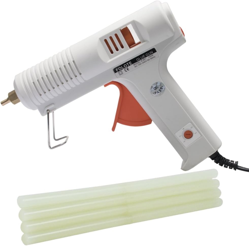 Folote Adjustable Temperature 100w Hot Melt Glue Gun with 4 pcs Hot Glue Sticks ( 7/16" 11.8")