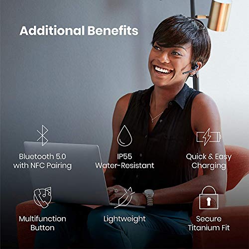 Aftershokz OpenComm Wireless Stereo Bone Conduction Bluetooth Headset with Noise-Canceling Boom Microphone for Office Home Business Trucker Drivers Commercial Use by Aftershokz - Image 6