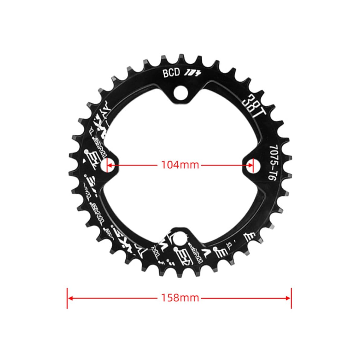170mm Platos Y Bielas Mountain Bike Integrado Hueco Y Bielas 32T/34T/36/38T Plato Redondo con Eje De Pedalier