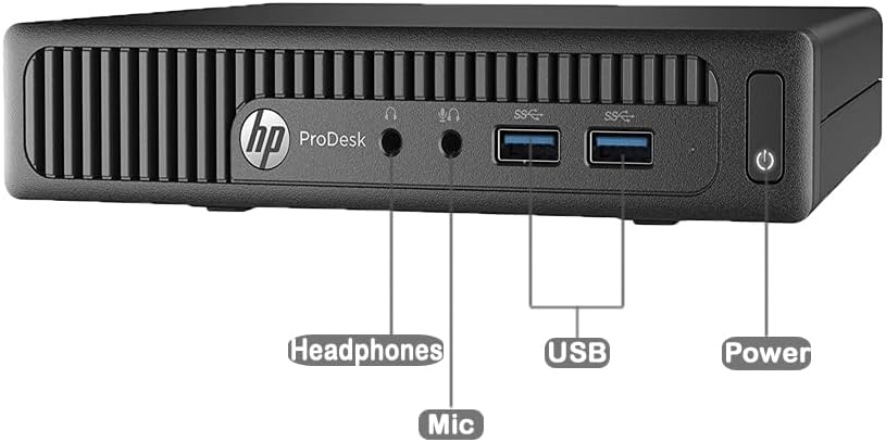 HP ProDesk 600 G1 Mini Business Desktop PC, Intel Core Quad i5 4590T up to 3.0GHz, 8GB DDR3, 256GB SSD, WiFi, BT, VGA, DP, Windows 11 64 Bit-Multi-Language Supports English/Spanish/French(Renewed)