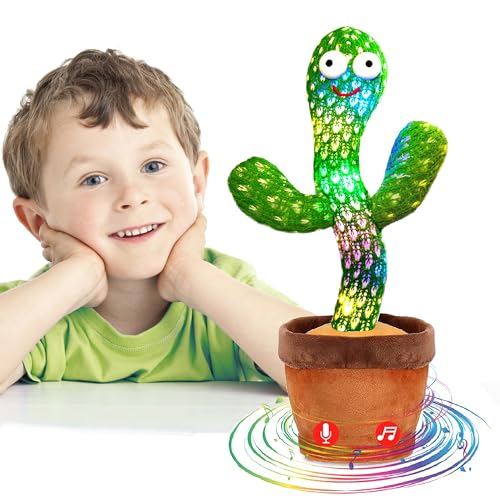 Image of MITLINK Dancing Talking Cactus - Repeats What You Say, Electronic Plush Toy with Lighting, Singing Cactus Recording and Repeat Your Words for Education Toys