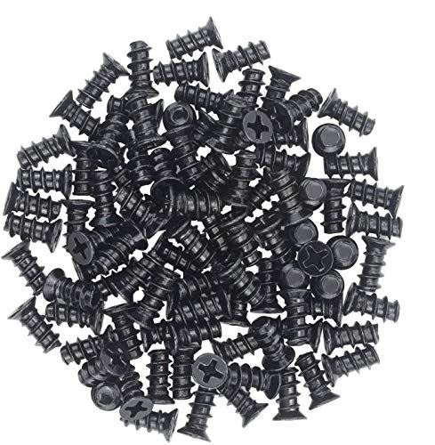 Favordrory M5x10 Black Zinc Computer Case Fan Screws, Computer Cooling Fan Mount Screws, Mounting PC Case Fan Screws, 100 PCS