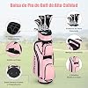 COSTWAY-Set-de-Palos-de-Golf-para-Mujeres-Incluye-Driver-en-Aleacion-de-Aluminio-460-CC-Madera-Fairway-3-Hibrido-4-Hierros-6-7-8-y-9-Putter-Bolsa-de-Golf-con-Tiras-Palos-de-Golf