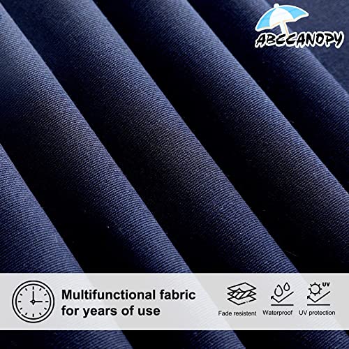 Abccanopy 10X13Ft Cantilever Patio Umbrella Double Top Rectangle Umbrella Outdoor Offset Umbrella With 360° Rotation,Navy Blue #TOP1