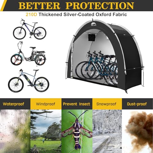 image for Happy Travel Bike Storage Shed Tent,Outdoor Portable Bicycle Storage S