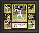 Fernando Tatis Jr. San Diego Padres Framed 5-Photo Collage with Piece of Game-Used Ball - MLB Game Used Baseball Collages