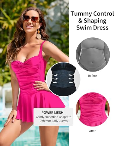 Maillot de bain rétro de qualité supérieure avec doublure confort - 4
