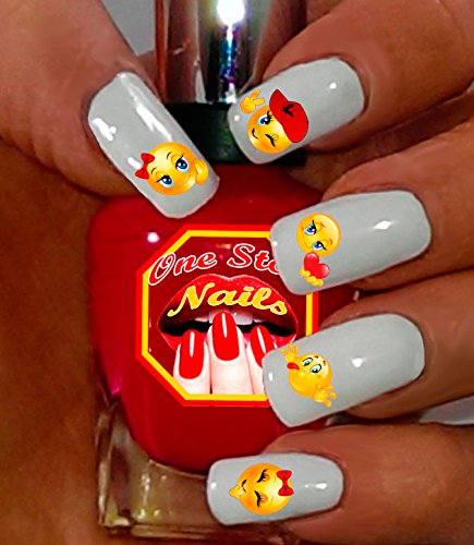 Amazon Com Emoji V3 Clear Waterslide Nail Art Decals Tattoos With Smiley Faces Set Of 43 Decals By One Stop Nails Beauty Personal Care Amazon Com Emoji V3 Clear Waterslide Nail Art Decals Tattoos With Smiley Faces Set Of 43 Decals By One Stop Nails Beauty Personal Care