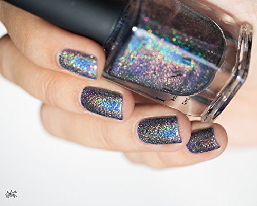 Image of ILNP Maiden Lane - Charcoal Grey Ultra Holographic Nail Polish